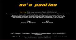 Desktop Screenshot of 90spanties.com